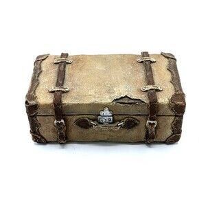 Keypoint Resin Gray/Taupe/Brown Old-looking Suitcase • Paperweight